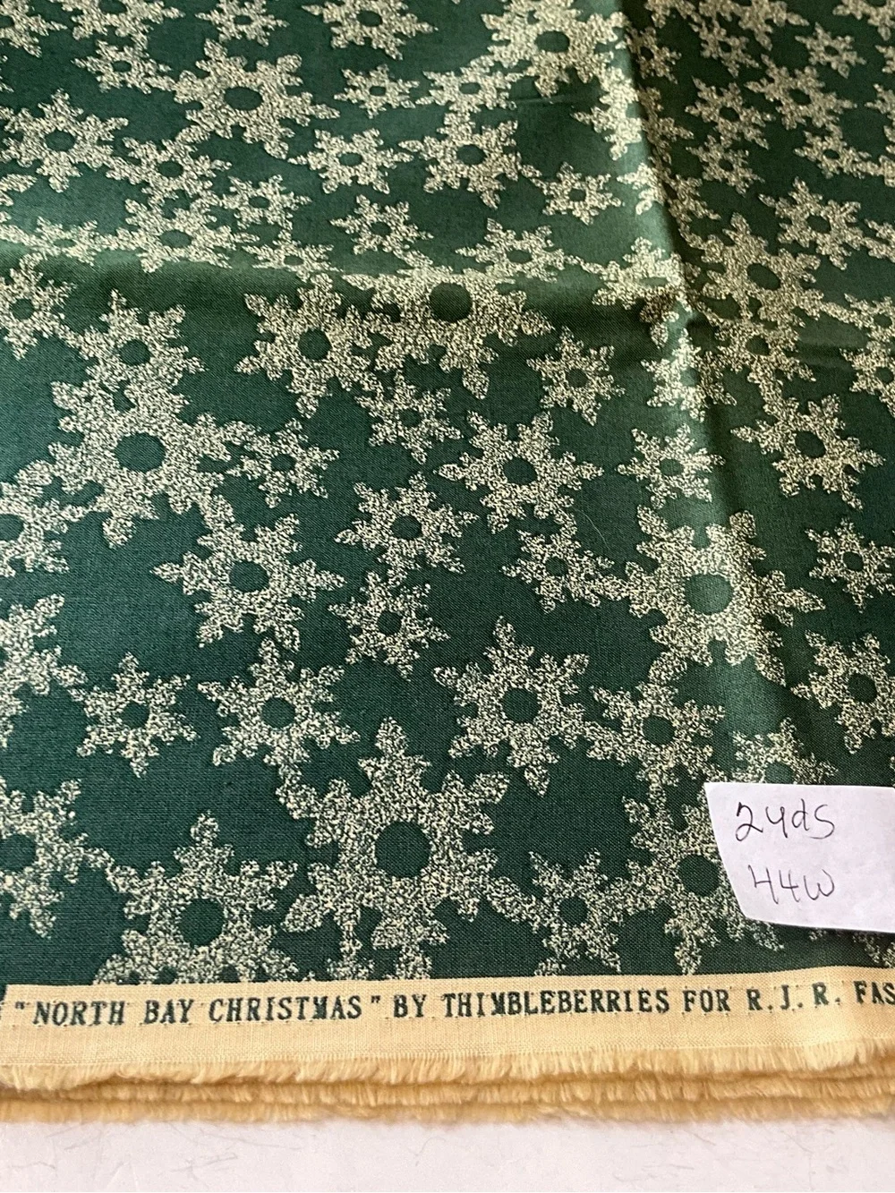 Quilting Sew Material Holiday Winter Cranston J.R.J. Fashion Fabric Green Blue